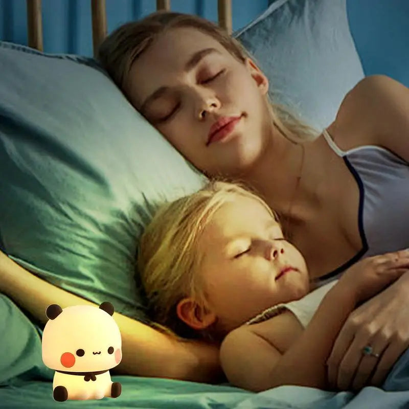 Mignon Panda veilleuse mignon dessin animé veilleuse Squishy Animal tactile lampe de nuit Animal chambre décorative salon poupées cadeau