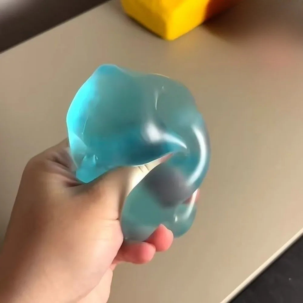Jouets spongieux transparents bleus, matériau souple à résilience lente, Anti-Stress, Fidgets sensoriels, soulagement du Stress, simulation sensorielle