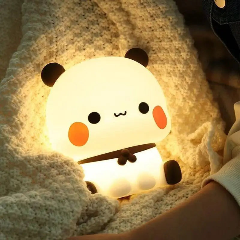 Mignon Panda veilleuse mignon dessin animé veilleuse Squishy Animal tactile lampe de nuit Animal chambre décorative salon poupées cadeau