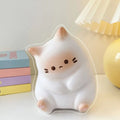 Jouet spongieux en PU à montée lente, boule anti-stress, dessin animé, ornements de table, sous forme de chat