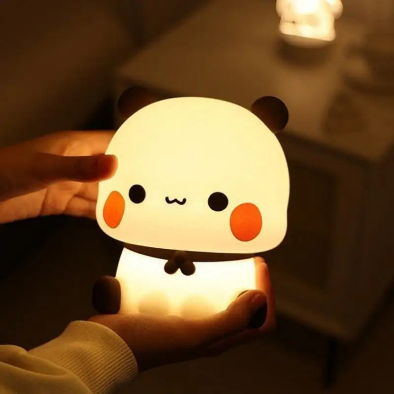 Mignon Panda veilleuse mignon dessin animé veilleuse Squishy Animal tactile lampe de nuit Animal chambre décorative salon poupées cadeau
