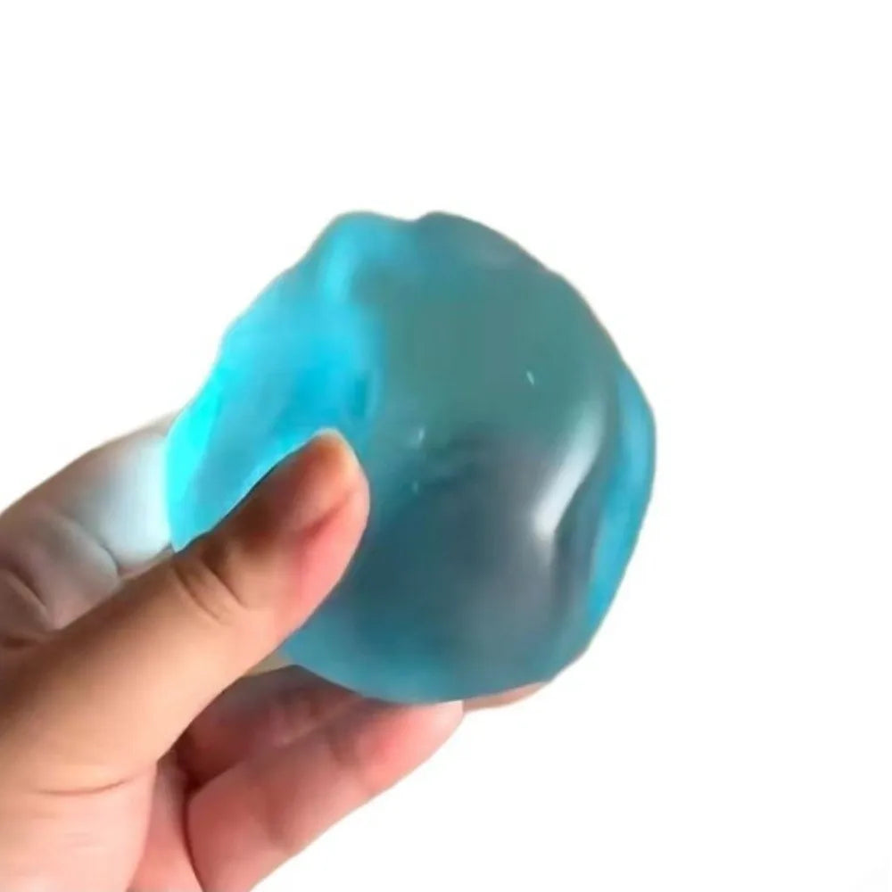 Jouets spongieux transparents bleus, matériau souple à résilience lente, Anti-Stress, Fidgets sensoriels, soulagement du Stress, simulation sensorielle