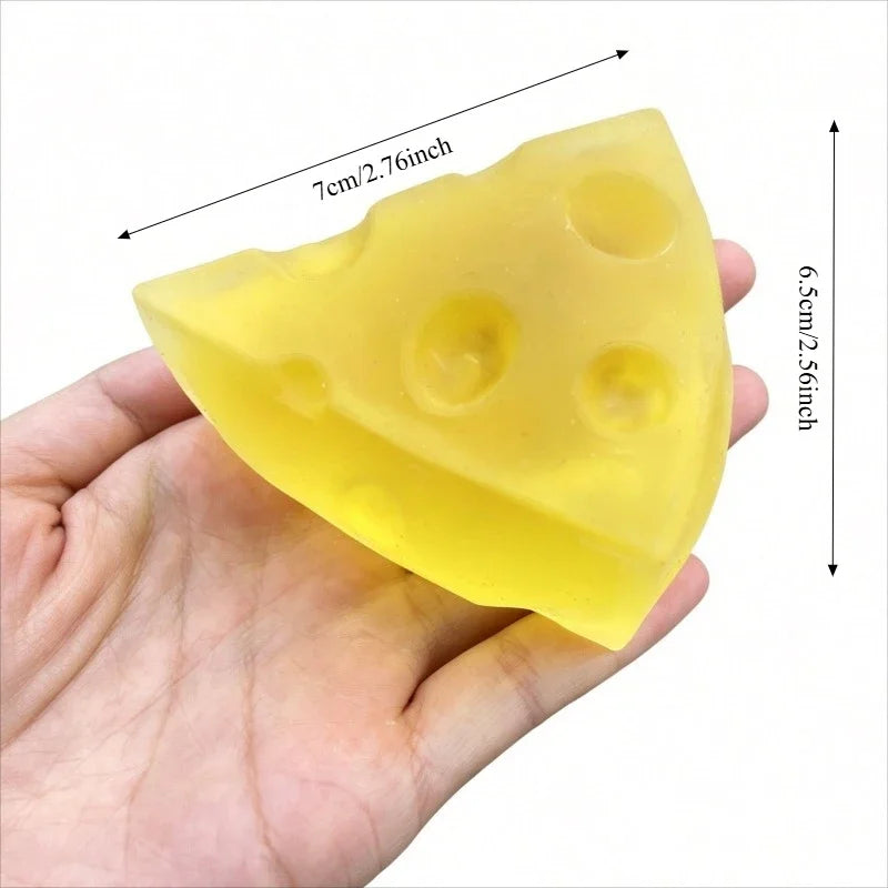 Jouets sensoriels anti-stress en forme de carré de fromage moelleux, super doux, jouets à presser en forme de fromage mochi, jouets amusants pour adultes, cadeaux