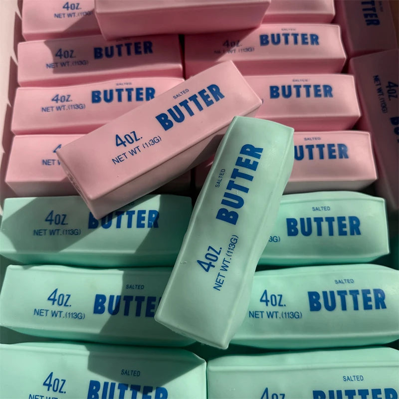 Balle anti-stress souple en forme de bâton de beurre, jouet sensoriel à presser, blocs ronds remplis, jouet ASMR anti-stress pour la relaxation des mains, cadeau
