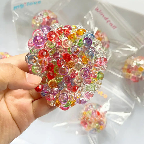 Boules Squishy en perles de glace, jouet anti-Stress, jouets sensoriels Super doux pour enfants et adultes, Relaxation de l'anxiété, cadeau à presser