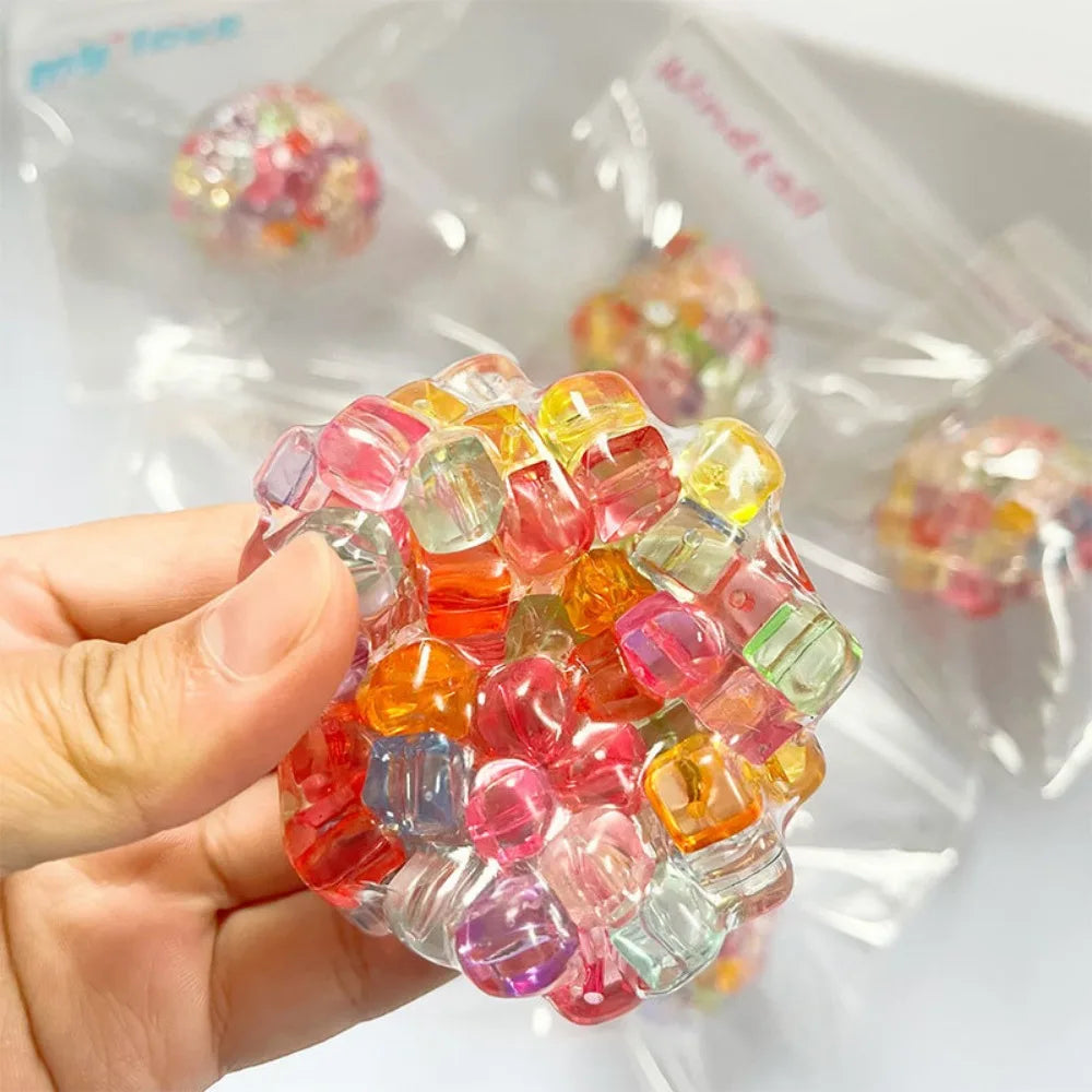Boules Squishy en perles de glace, jouet anti-Stress, jouets sensoriels Super doux pour enfants et adultes, Relaxation de l'anxiété, cadeau à presser