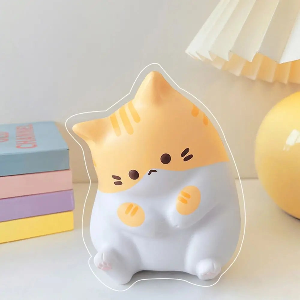 Jouet spongieux en PU à montée lente, boule anti-stress, dessin animé, ornements de table, sous forme de chat